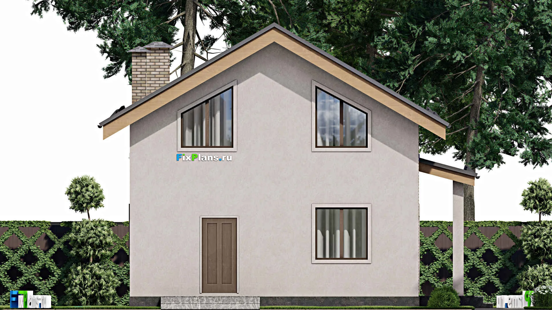 F-11321 - Планы дома с мансардой 10 на 13, площадью 130 м² с 3 спальнями