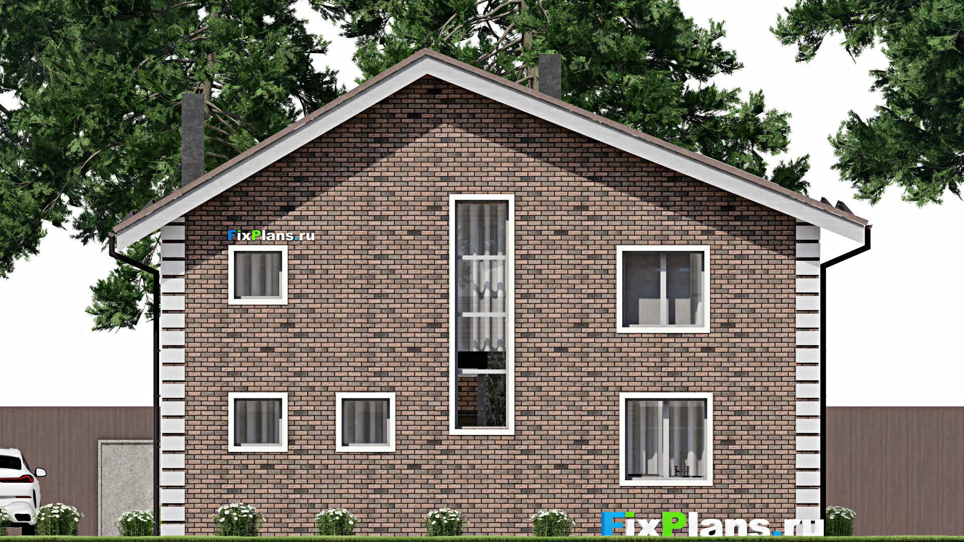 F-5426 - Проект дома с мансардой 9 на 12, площадью 130 м² с 2 спальнями