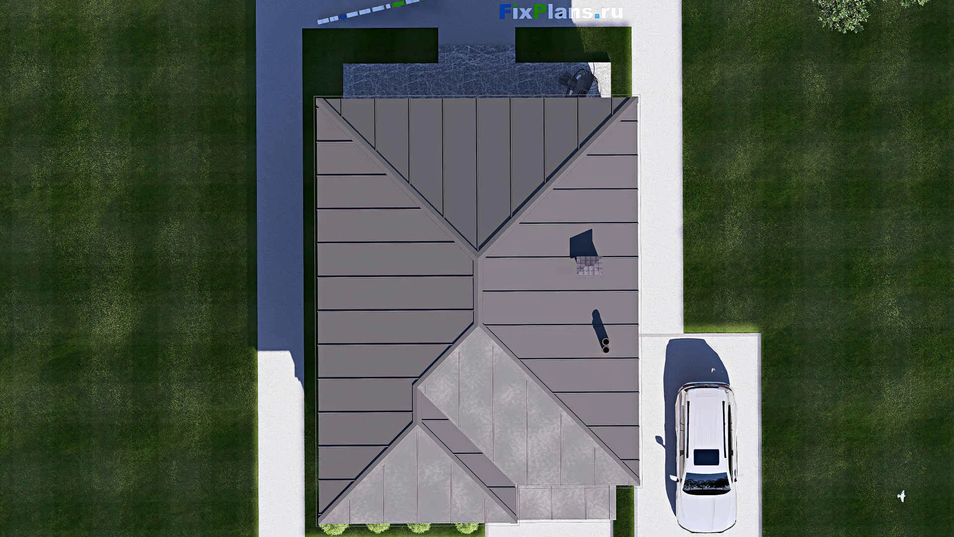 F-20816 - Проект двухэтажного дома 9 на 15, площадью 170 м² с террасой и 4 спальнями