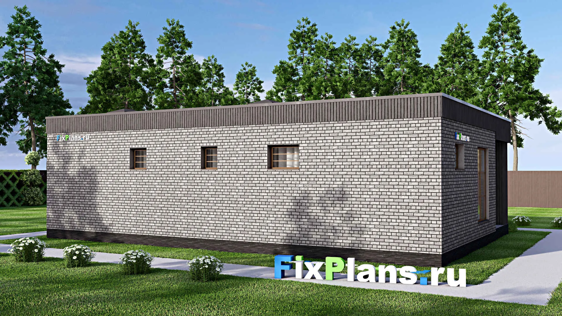 F-14903 - Проект бани 9 на 13, площадью 110 м² с терассой, санузлом и спальней