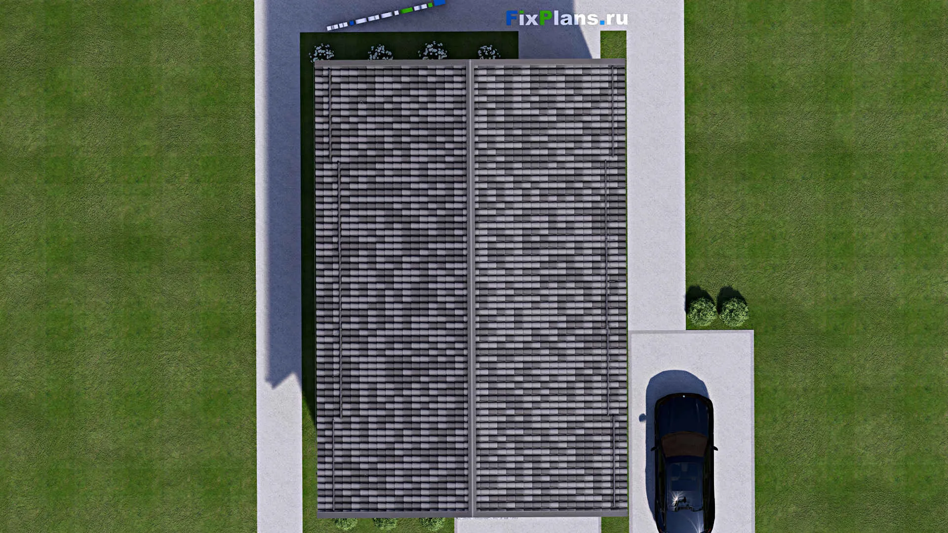 F-12608 - Проект дома с мансардой 9 на 14, площадью 180 м² с балконом и 4 спальнями