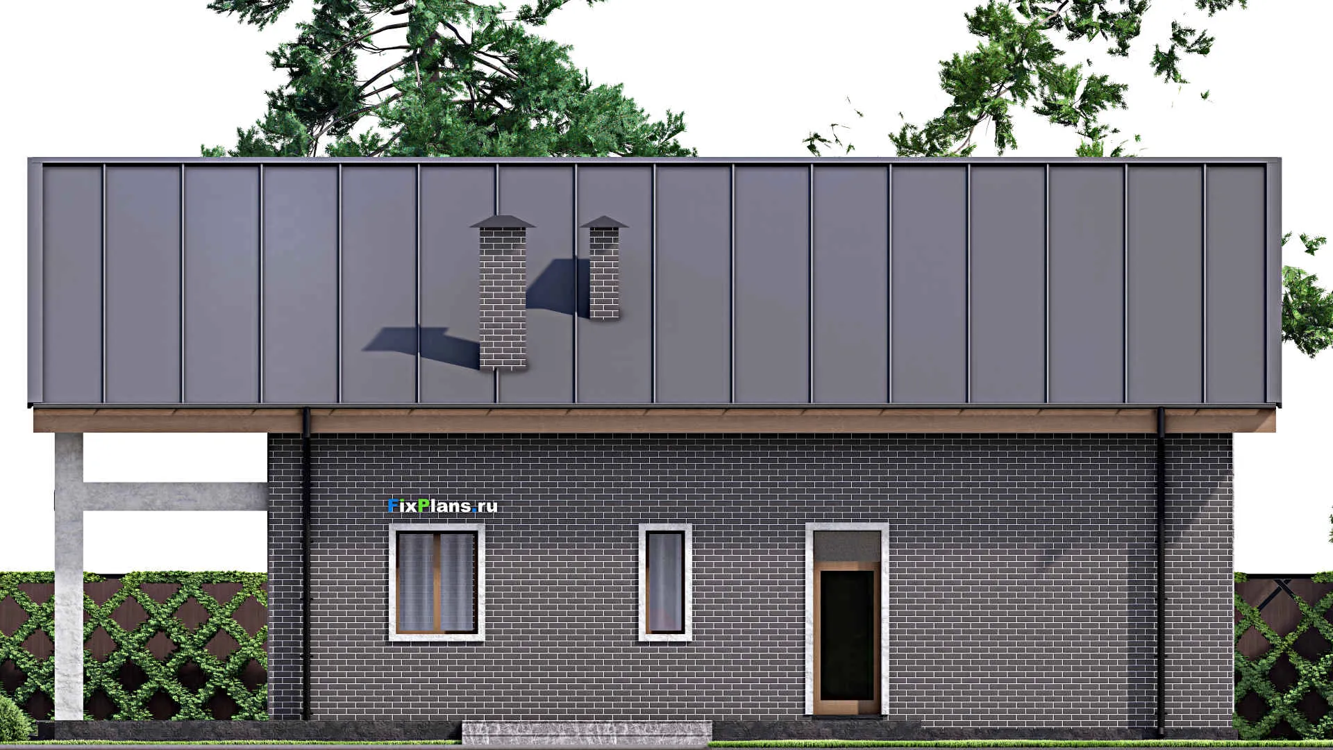 F-14120 - Проект дома с мансардой 12 на 17, площадью 180 м² с террасой и 4 спальнями