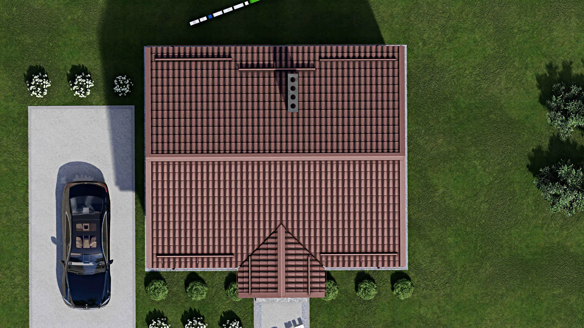 F-2267 - Проект одноэтажного дома 8 на 10, площадью 60 м² с 2 спальнями