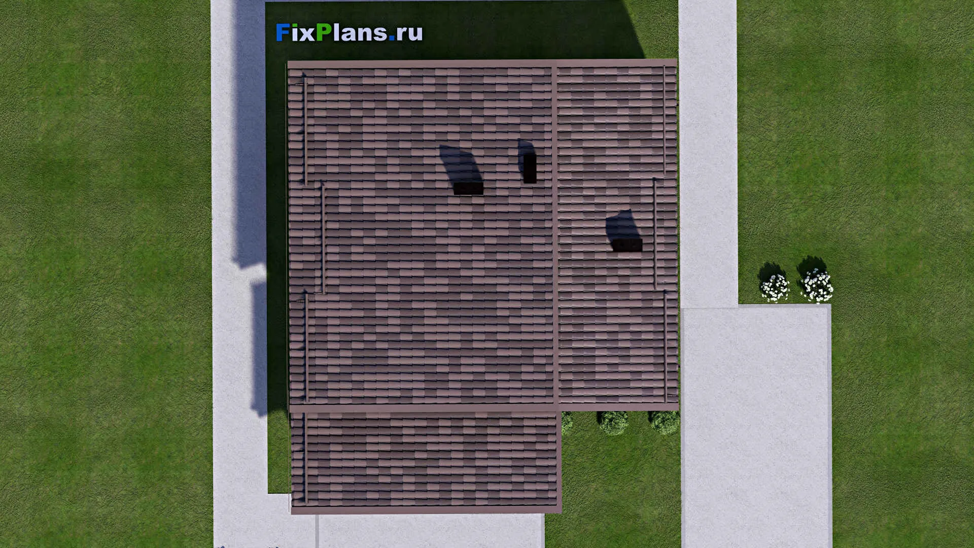 F-15317 - Проект бани 10 на 12, площадью 110 м² с комнатой отдыха, терассой, мансардой, санузлом и спальней