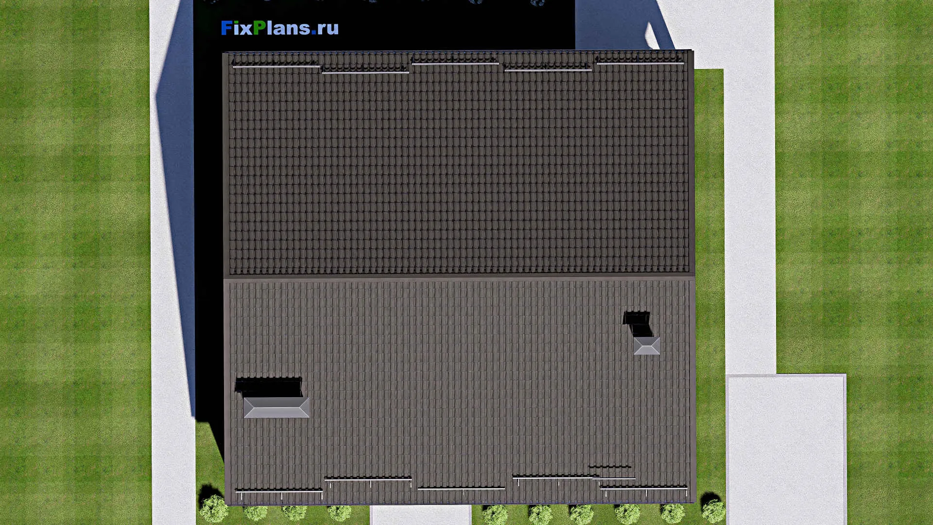 F-13175 - Проект одноэтажного дома 15 на 16, площадью 190 м² с террасой и 3 спальнями